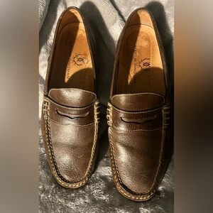 Martin Dingman Brown Leather Penny Loafers size 8 1/2 M